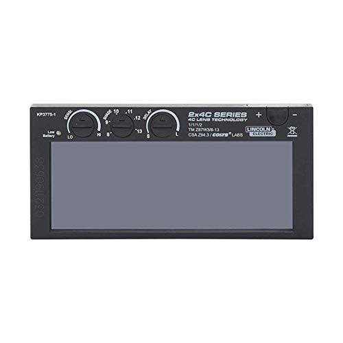 LINCOLN ELECTRIC Lente de soldadura de oscurecimiento automático serie C 2x4, sombra variable 8-13 KP3775-1