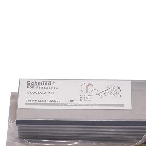 6 paletas de carbono 532778 compatibles con bomba Rietschle DTA 80, KTA 80/1, KTA 80/2, KTA 80/3, KTA 80/4 130-2.047-0.197 in