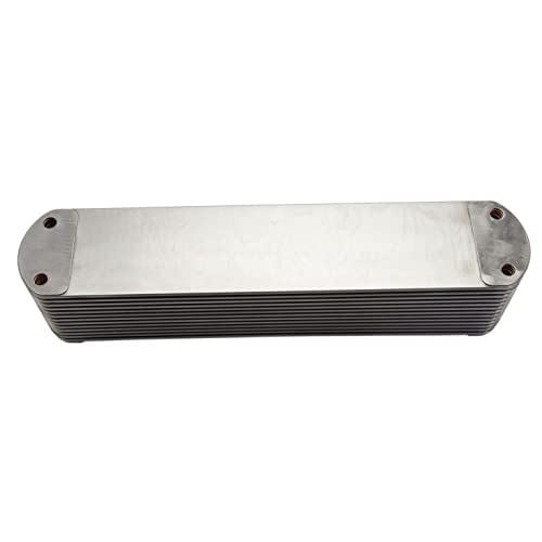 13 placas de enfriador de aceite Core 4965482 4955830 4965487 compatible con Cummins ISX15 X15 QSX15 14.9L 15L 2008-Present