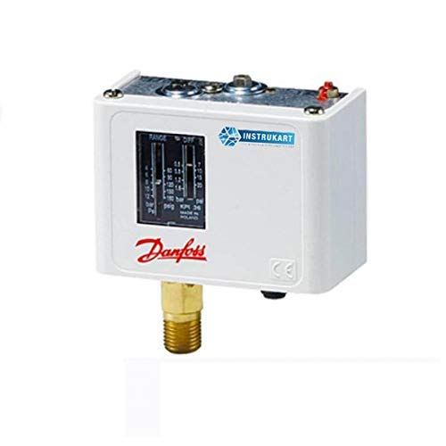 Interruptor de presión de caldera con SPDT (rango: -2.90 a 116 PSI) para líquidos, plantas gaseosas y de vapor, compresores e industria automotriz de Danfoss Modelo: KPI-35 (sin reductor, paquete de 1)