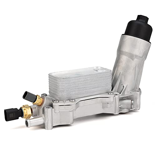 68310865AB 3.6 Adaptador de carcasa de filtro de enfriador de aceite de motor compatible con Dodge Journey Charger Challenger Caravan Ram ProMaster Jeep Wrangler Grand Cherokee Chrysler 200 300 2017 2018