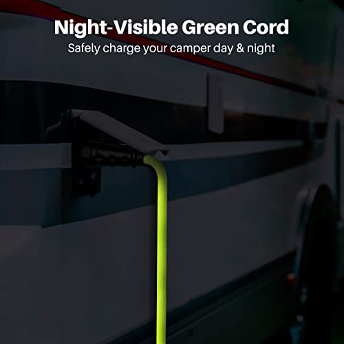 GearIT Cable de extensión de generador de 50 amperios (15 pies) NEMA 14-50P a SS2-50R Conector de bloqueo giratorio STW 6/3+8/1 AWG 125/250V para caja de entrada de alimentación de 50A, caravana, generador a casa, 15 pies