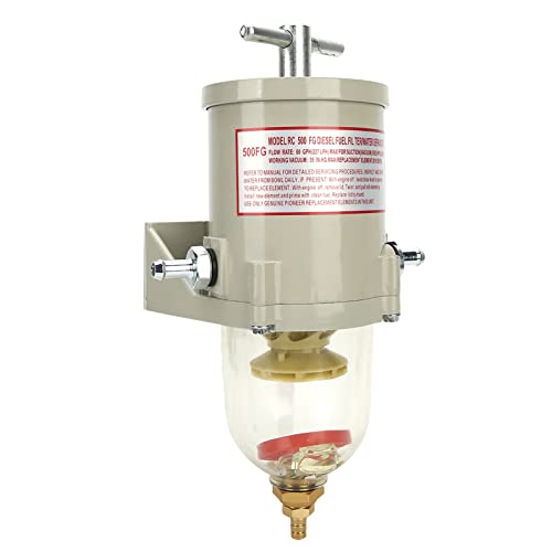 Separador de agua para Diesel del coche, ensamblaje del separador de agua del filtro de combustible para Diesel del motor con junta de tornillo 500FG