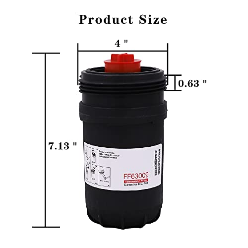 FF63009 - Filtro de combustible para motores diésel Cummins serie B y L reemplaza a Fleetguard FF63009 | Sustituye a 5303743 FF63008 FH22168