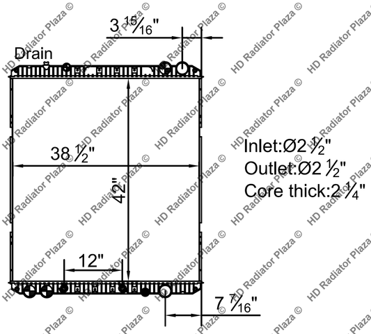 Radiator For Freightliner 08-13 Casadia 113 125 08-11 Columbia 112 120 Argosy