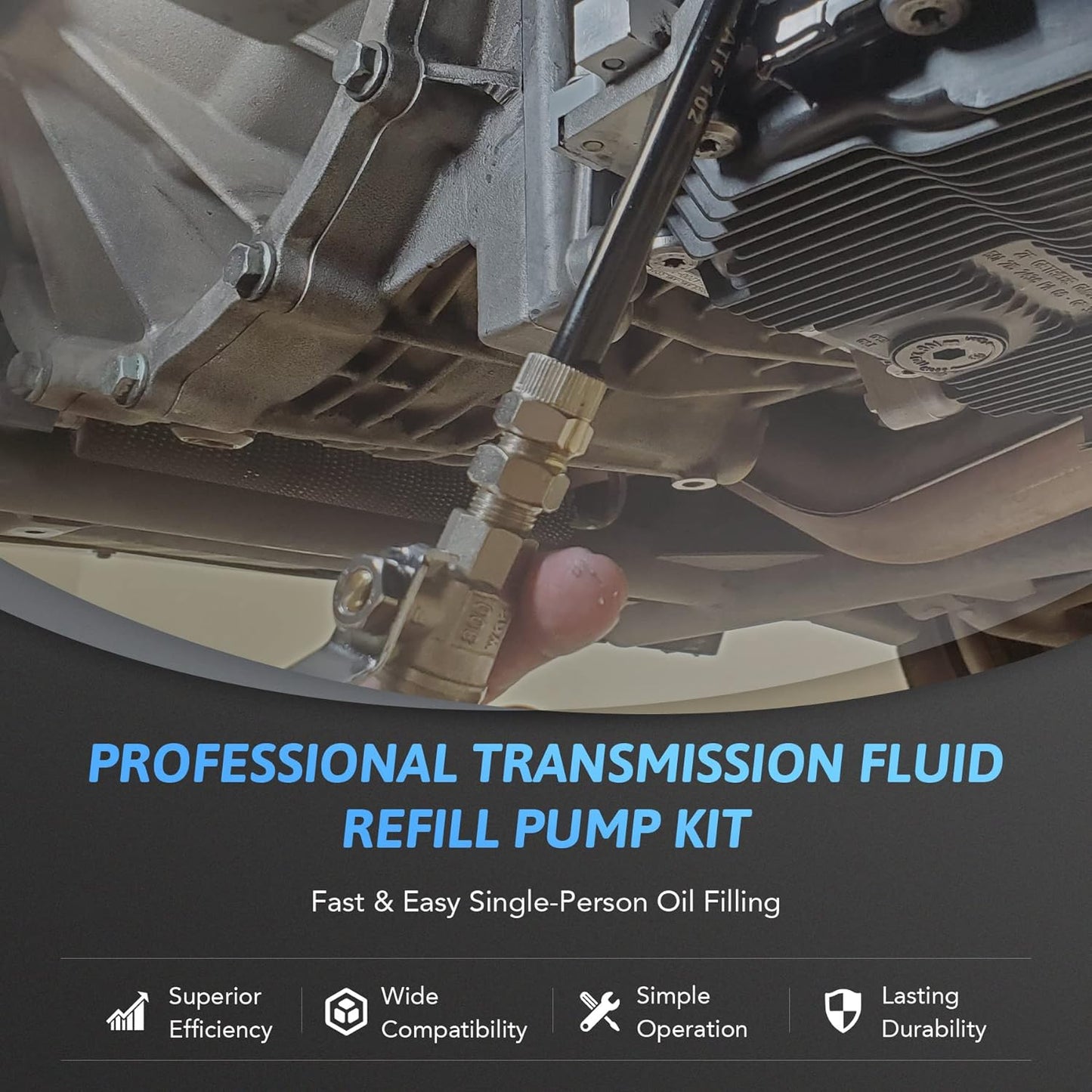 Orion Motor Tech Bomba de Líquido de Transmisión de 7.5 L, Kit de Recambio Manual ATF de 2 Galones, Bomba de Mano de Líquido de Transmisión, Bomba de Transferencia de Líquido de Transmisión