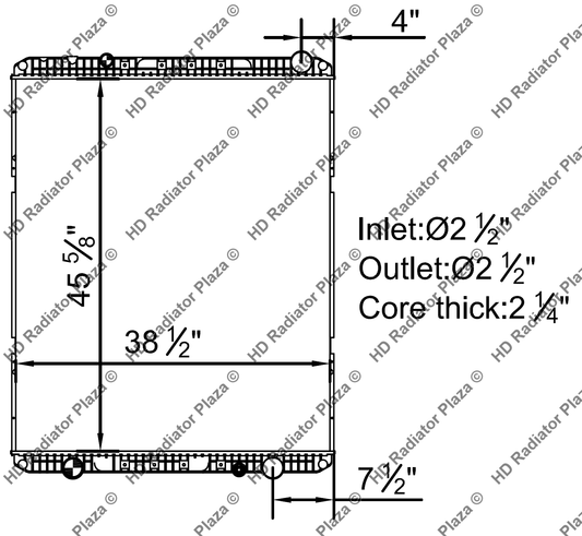 Radiator For 13-15 Coronado 12-15 Cascadia 12.8L MB Engine Only No Oil Cooler