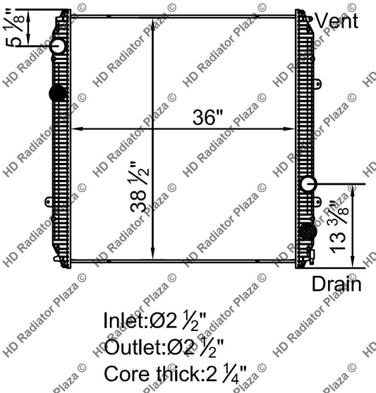 Radiator For Freightliner Classic XL Columbia FLD XC Sterling Acterra Ford New