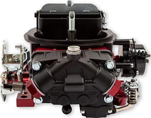CARBURADOR DE CALLE BRAWLER DE CARBURADOR DE NUEVA TECNOLOGÍA DE COMBUSTIBLE RÁPIDO, CON FINADO NEGRO ROJO, SECONDARIOS MECÁNICOS, 750 CFM, MODELO 4150, Compatible con gasolina