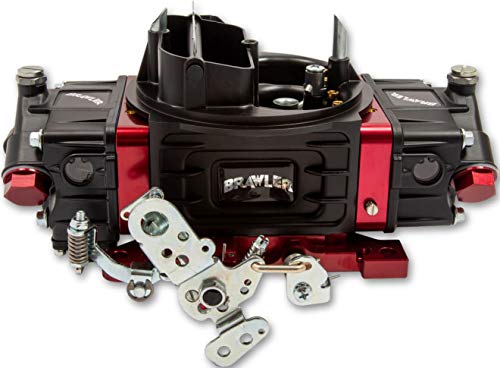 CARBURADOR DE CALLE BRAWLER DE CARBURADOR DE NUEVA TECNOLOGÍA DE COMBUSTIBLE RÁPIDO, CON FINADO NEGRO ROJO, SECONDARIOS MECÁNICOS, 750 CFM, MODELO 4150, Compatible con gasolina