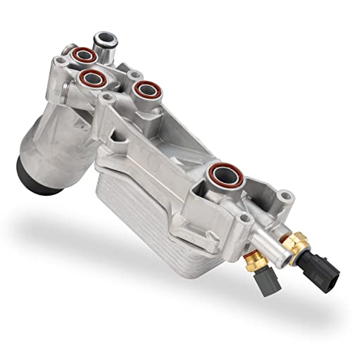 68310865AB 3.6 Adaptador de carcasa de filtro de enfriador de aceite de motor compatible con Dodge Journey Charger Challenger Caravan Ram ProMaster Jeep Wrangler Grand Cherokee Chrysler 200 300 2017 2018