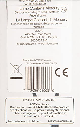 Viqua S200RL-HO - Lámpara UV de repuesto para sistema VH200