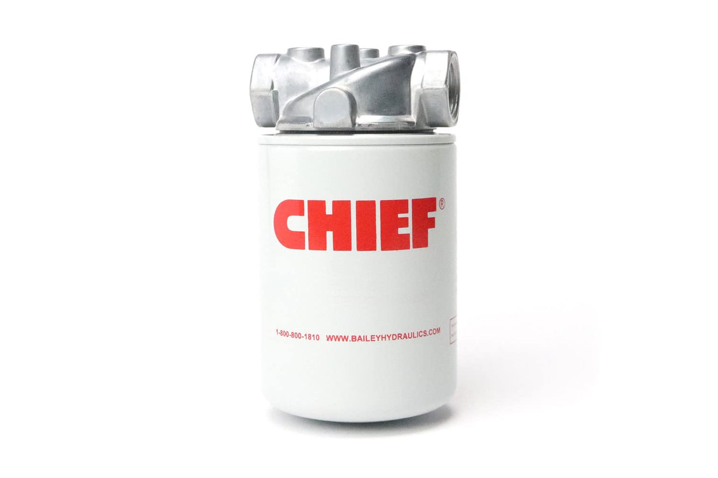Chief Conjunto de filtros giratorios - Filtro hidráulico de 10 micrones - Conjunto de filtro hidráulico con derivación de 15 PSI 250 PSI, 25 GPM, puerto de entrada/salida NPTF de 3/4 pulgadas, rosca de 1 a 12, sin puerto indicador