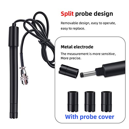Medidor de oxígeno disuelto con sonda DO, medidor de calidad de agua, kit de prueba de acuario de agua dulce, medidor disuelto digital medidor de tipo bolígrafo portátil, 0.0-20.0mg/L ±0.3mg/L