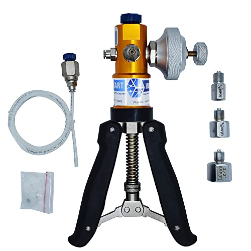 Ace Instruments Calibrador manual de la bomba de presión y vacío (solo bomba manual) para laboratorios de calibración, calibración de campo y calibración del transmisor de presión Modelo: AI-DP1-2200