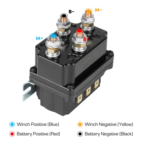 Chabushi Contactor de relé solenoide de 12 V 250 A con kit de control remoto de cabrestante inalámbrico para ATV UTV 3070 a 500 libras Relpaces 63070 74900