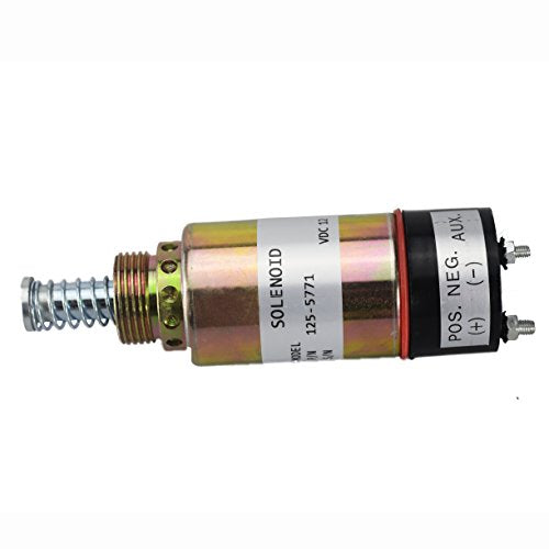 125-5771 Solenoide de apagado de combustible 9X5312 para Caterpillar 3114 3116 3126 2 terminales 12VDC