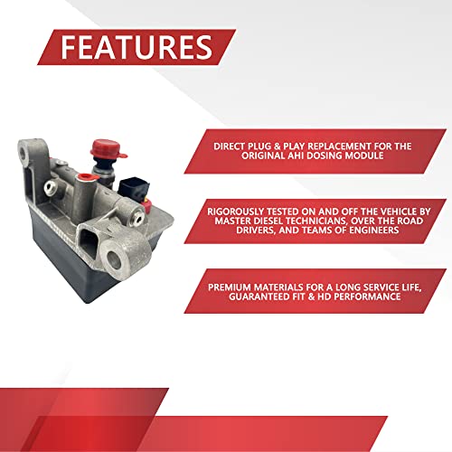 AHI - Módulo de dosificación de hidrocarburo para postratamiento con dosificador de combustible 7º kit de inyector sustituye a camiones Volvo & Mack D11 D13 D16 MP7 MP8 | 23185531, 21534115 y 21407621, 22009269