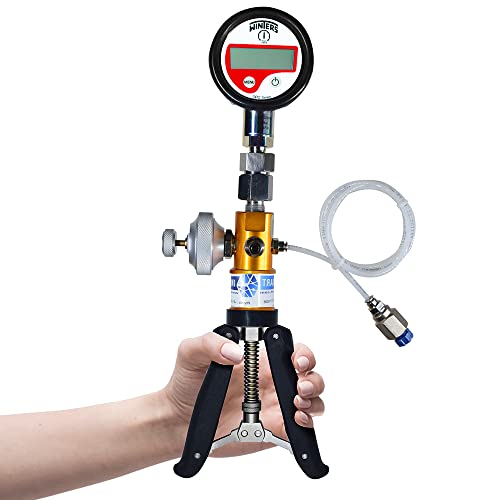Ace Instruments Calibrador manual de la bomba de presión y vacío (solo bomba manual) para laboratorios de calibración, calibración de campo y calibración del transmisor de presión Modelo: AI-DP1-2200