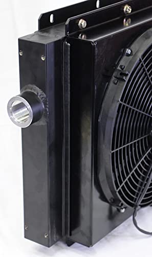 Ventilador de aceite hidráulico móvil y cubierta modelo DC-20 (12 voltios w/OC-63) con o sin válvula de derivación (sin derivación)