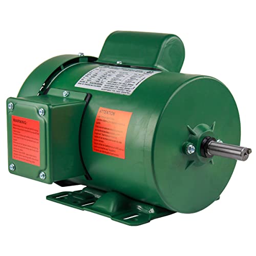 1 HP Motor eléctrico de una fase de servicio para granja, 56 marco, 1800 rpm, carcasa TEFC.