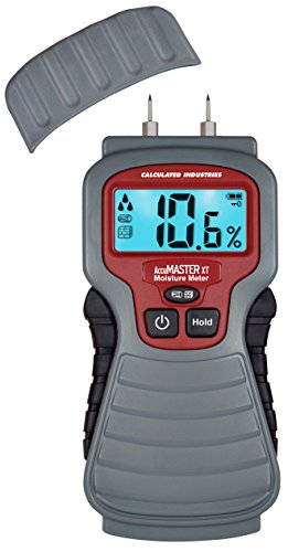 Calculated Industries 7440 AccuMASTER XT Medidor de humedad digital | De mano | Tipo de pin | Pantalla LCD retroiluminada | Detecta fugas, humedad y humedad en madera, paredes, techos, alfombras y leña