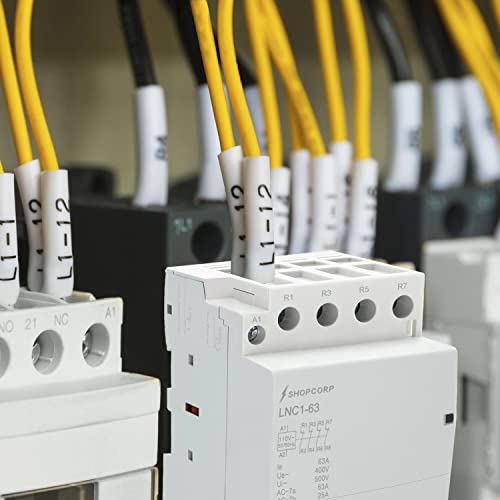 Contactor IEC 400V (funcionamiento silencioso) – Bobina de 110/120VCA, carga del motor y carga de iluminación 60A con base de montaje para riel DIN