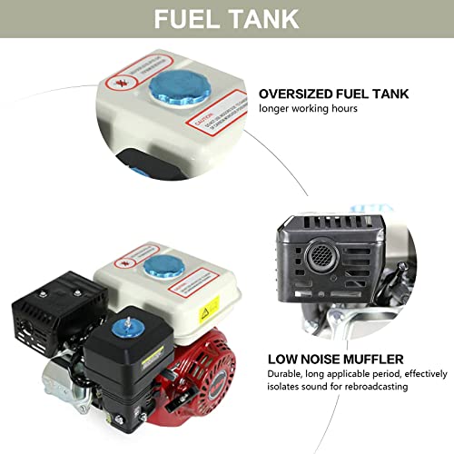 Motor de gasolina, motor de gasolina de 6.5 HP de 4 tiempos, motor de arranque manual OHV de 160 CC para Honda GX160 Go Kart Mini compresor de bicicleta divisor de troncos