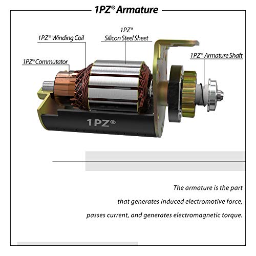 LG6-ST1 Briggs & Stratton starter Motor, Motor de arranque, color negro Reemplazo de Briggs & Stratton Cub Cadet 14,5 16 16,5 17 17,5 18 18,5 HP New Holland Toro Engranaje de acero de 14 dientes 593934 693551 LG693551 BS693551 SE501848