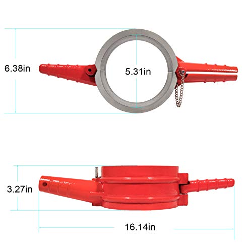 Herramienta instaladora para extractor de compresor de anillo de pistón para Cummins ISX QSX, Caterpillar 3400, 3406 3408 3412 y C-15 de 5.4 pulgadas, diámetro alternativo PT-7040 5394454 (rojo)