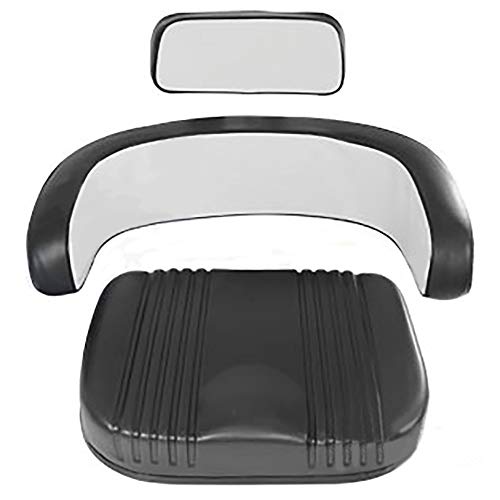 3-Piece Black/White Seat Set Fits Case/International Harvester Tractor 1026 105 Combine 1066 1206 1256 1456 1466 1999435C1