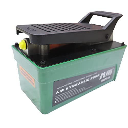 HYDRAULIC PRO Bomba hidráulica de 10,000 PSI, bomba de pie hidráulica (acción simple), bomba de pie de pisada accionada por aire, verde