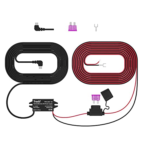 Cable de cableado marino de 12 a 24 V a Micro USB para vehículo y kit de estabilizador de potencia para Tracki GPS Tracki, o para cámara de salpicadero, cámara de salpicadero