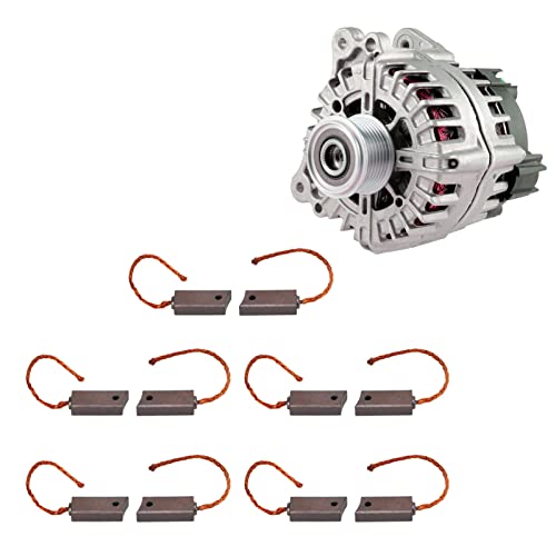 10 Uds., Juego de Escobillas Reguladoras del Alternador, Repuesto de Cepillos de Carbono para Motor Generador para VALEO CARGO PX602 P60 LETRIKA ISKRA MAHLE OE: 092950