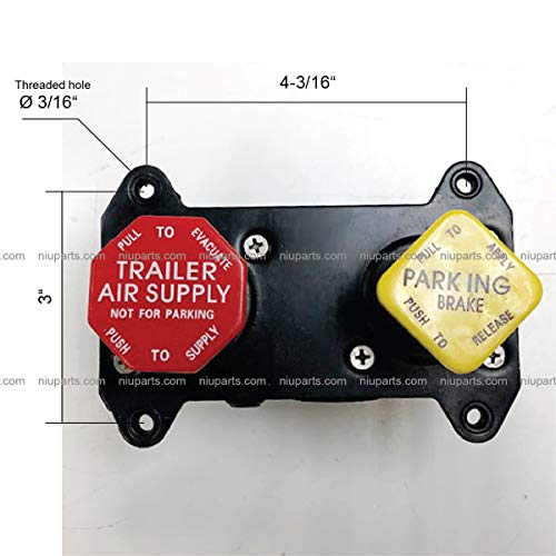 MV-3 MV3 Válvula de freno de control de salpicadero 4790208 5001230 800516 (ajuste: Peterbilt 377, Kenworth T660, Volvo y Western Star Trucks