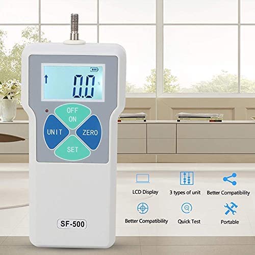 SF-500 Force Gauge Medidor de Fuerza Digital Probador de Empuje y Tracción 500N 100-240V Medidor de Fuerza Digital Probador de Empuje y Tracción Medidor Dinamómetro (Enchufe Estadounidense)