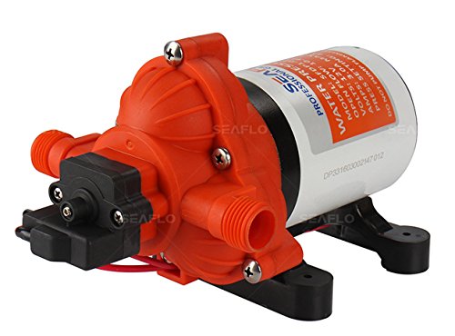 SEAFLO Bomba autocebante de diafragma de agua 3.0 galones/min (11.3 Lpm) 45 PSI New Rv / Marine 12 V DC / 12 V Demanda Fresh