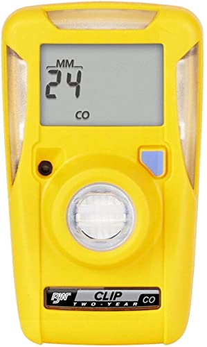 BW Technologies BWC2-M BW Clip Single Gas CO Monitor, 35/200, Amarillo, Estándar