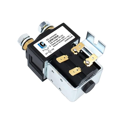 Contactor de CC para solar 12V 100Amp; CZW; No, voltaje de contacto ≤80V; Utilizado en vehículos eléctricos; Contactor del motor, maquinaria de construcción, carrito de golf; Coches de batería, energía solar, fotovoltaica.