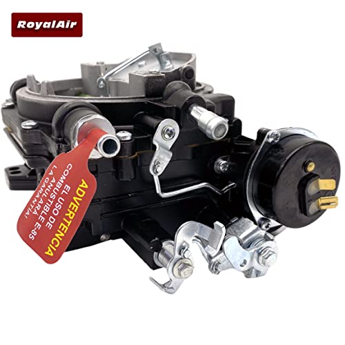 1400 Performer 600 CFM - Carburador eléctrico de 4 barriles de orificio cuadrado para reemplazar Edelbrock 1400 performer 600 CFM (negro)
