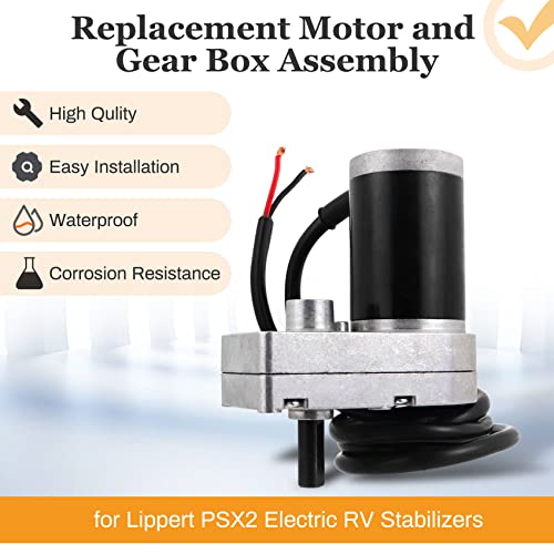 Actualización 759091 RV Motor estabilizador y caja de cambios, repuesto para liippert PSX2 695602, motor estabilizador RV
