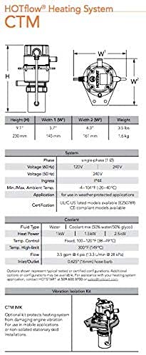 Thunder Parts HOTSTART CTM15110-N00 - Precalentador de refrigerante HOTflow - Sistemas de calefacción de motor de circulación forzada - Original