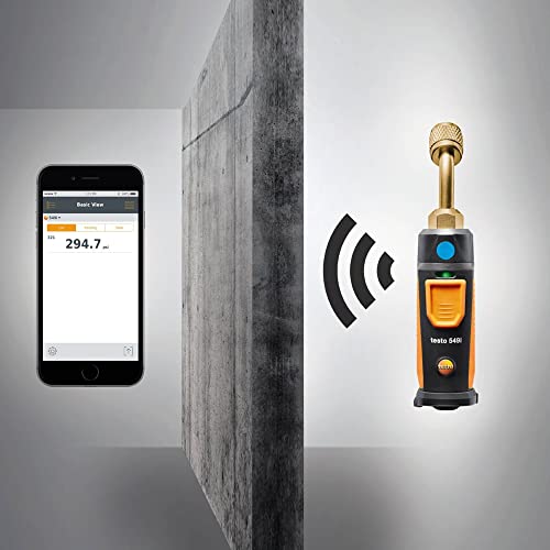 Manómetro portátil de alta presión (rango: -1 a 60 bar) para calderas, reactores, automóviles, HVAC, Furness, fábricas, plantas junto con calibración de fábrica Certificado Modelo: Testo 549i