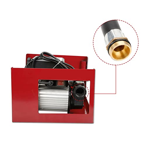 Bomba eléctrica de transferencia de combustible de aceite diesel de 110 voltios, medidor de visualización autocebante con manguera de 13 pies y kit de boquilla de combustible