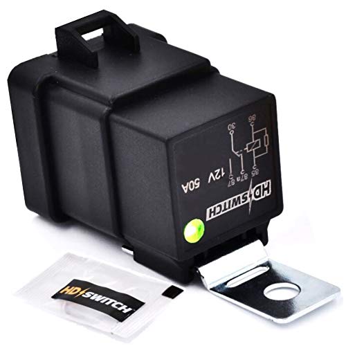 Interruptor HD impermeable 12V Relé Sustituye a John Deere AM123716 Hella – 50 Amp & LED indicador actualizado – Grasa dieléctrica incluida