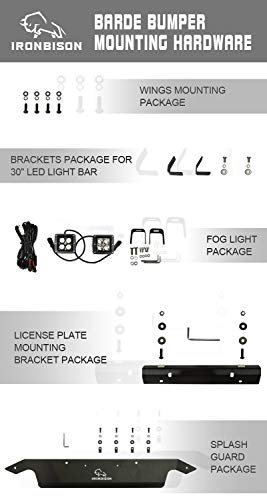 Parachoques delantero para Chevy Silverado 1500 2019-2021 (excepto Silverado 1500 LD) 2019 – 2021 con 2 luces LED antiniebla, puede añadir luz LED de 30 pulgadas, textura fina, color negro