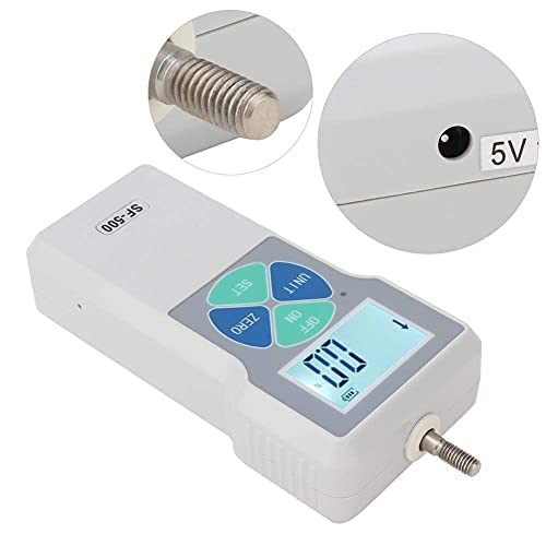 SF-500 Force Gauge Medidor de Fuerza Digital Probador de Empuje y Tracción 500N 100-240V Medidor de Fuerza Digital Probador de Empuje y Tracción Medidor Dinamómetro (Enchufe Estadounidense)