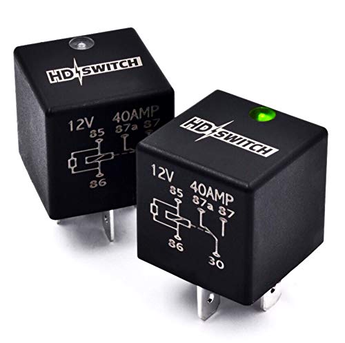 (2 unidades) relé impermeable con interruptor HD con actualización LED, sustituye a John Deere RE68327 310E 410D 500 710D 335 435C 437D 660D 2755 9120 9230 9330 9410 9430 9460 9510 9530 9560 9630 Grasa dieléctrica incluida