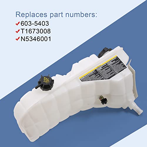 Tanque de botella de depósito de refrigerante 603-5403 para Kenworth y Peterbilt Modelos W900 T800 T660 T600 389 388 Reemplaza 603-5403, N5346001, T1673008