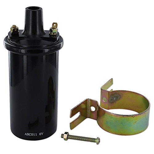 Una nueva bobina de encendido de 6 voltios 70247333 incluye soporte para tractores Allis Chalmers B C CA G IB RC WC WD WD45 WF D10 D12 D14